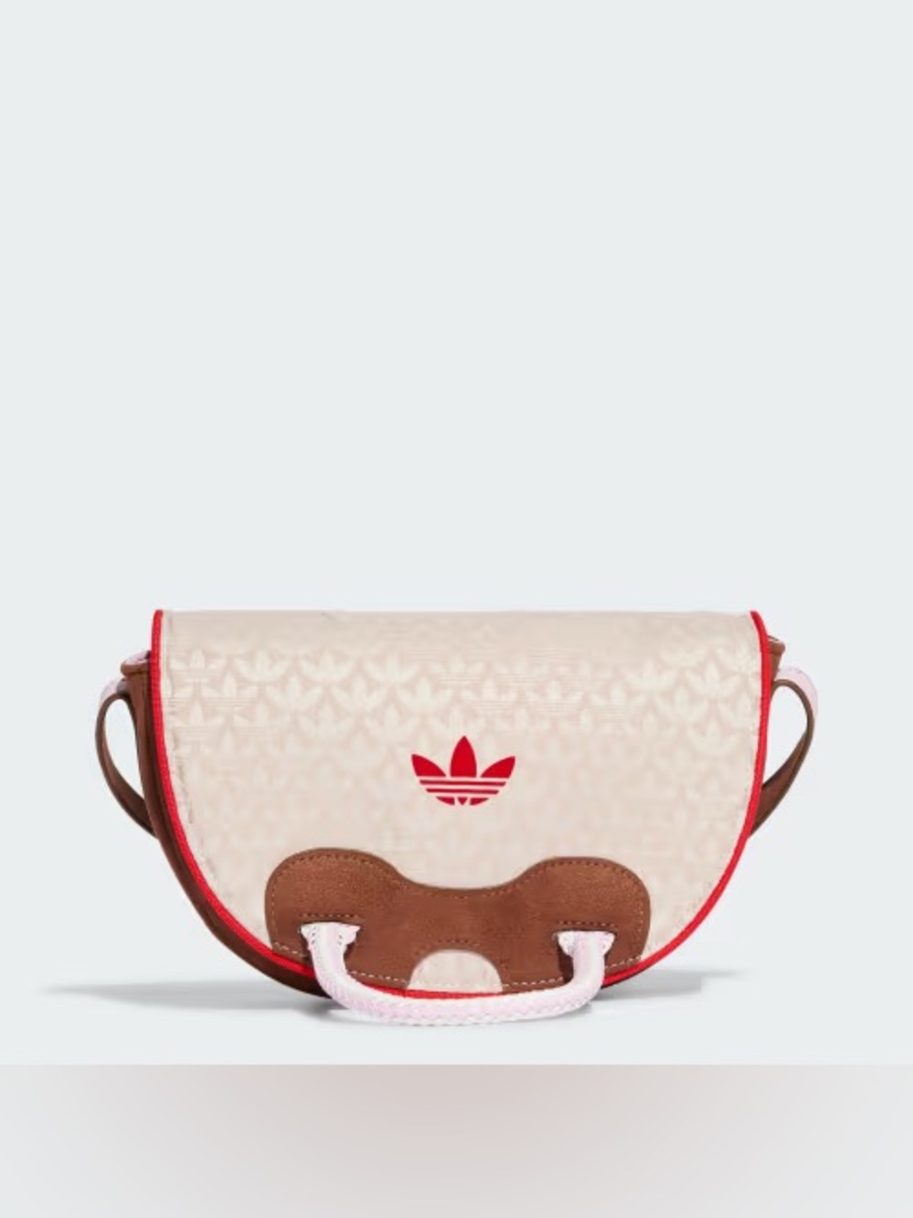 adidas TREFOIL MONOGRAM JACQUARD SUEDE SATCHEL BAG